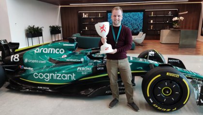 Dutch GP 2023, runner up Aston Martin, with Sebastiaan ten Pas