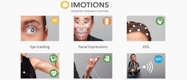 Imotions used for eye-tracking, facial expressions and EEG.
