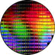 Patterned silicon wafer.