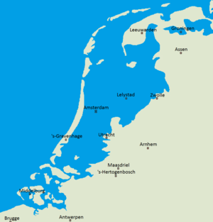 Nederland half onder water