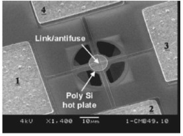 Suspended Membrane Antifuse-Based Silicon Chemical Sensor and Actuator