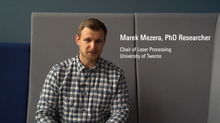 Marek Mezera explains self-cleaning surfaces achieved by laser-surface texturing. Link: https://www.youtube.com/watch?v=dyyI5c5SiWg