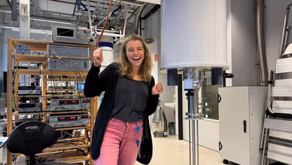 Femke Witmans in het lab