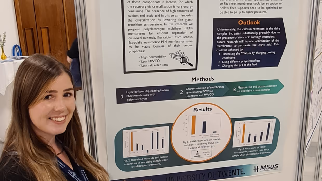 Iske's poster on the separation of lactose and calcium using nanofiltration membranes