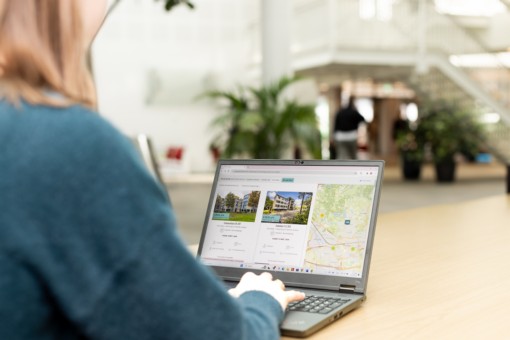 A student is searching on Roomspot, a housing platform in the Netherlands.
