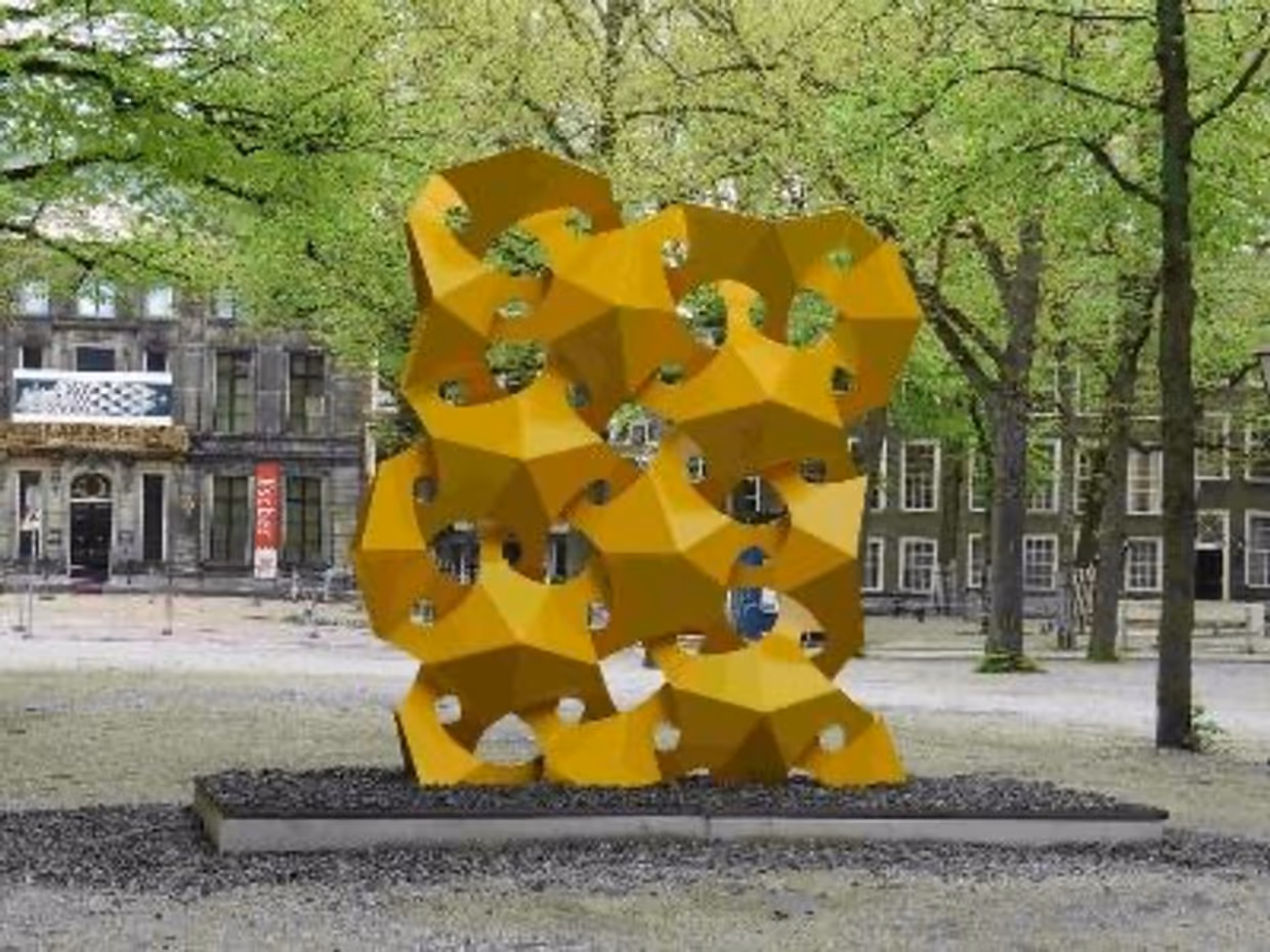 Beeld op tijdelijke expositie op het Lange Voorhout, Den Haag.