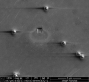 C:\Users\Frank\Documents\PhD 20131016\presentation\2014-08-31 ICORS\useable measurements\A2 FIB SEM Raman\area1_A2_mag6500x_afterRaman1_afterFIBmill_006.tif