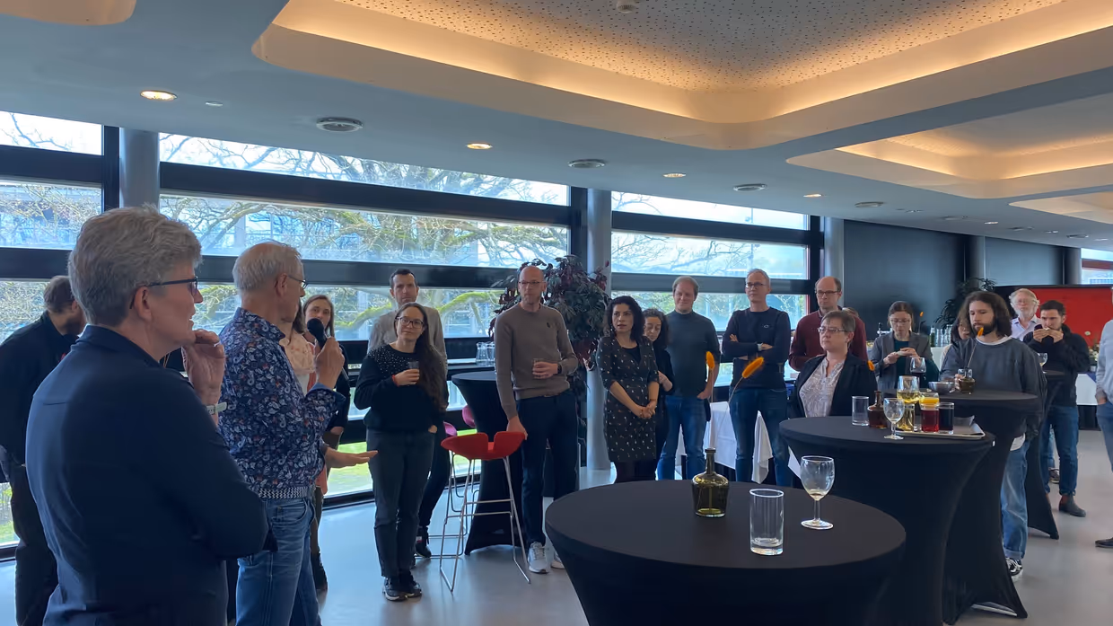 Stephan van Gils adressing the audience