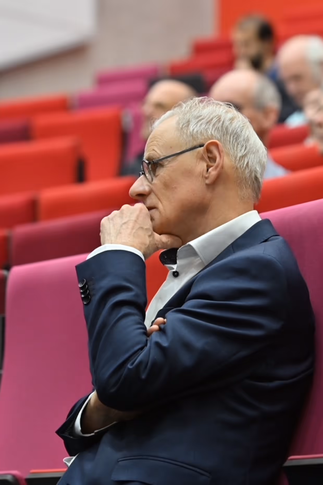 prof Stephan van Gils paying attention to the lecture