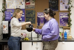 Students having fun at a party from study association Isaac Newton.