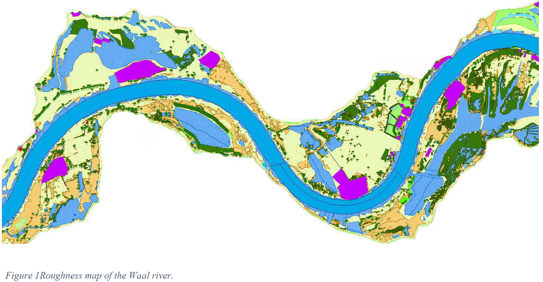 Figure 1Roughness map of the Waal river