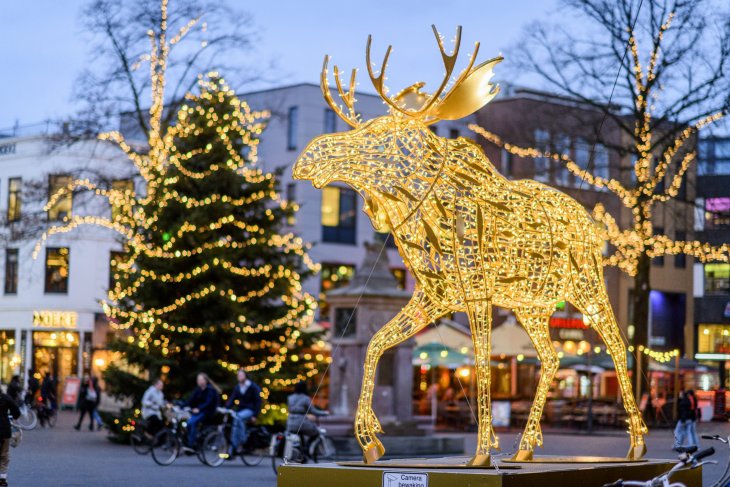 Christmas decoration on the Oude Markt in Enschede