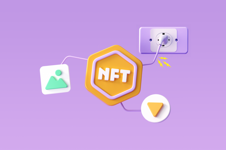 NFT connected to image, video and power socket