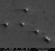 C:\Users\Frank\Documents\PhD 20131016\presentation\2014-08-31 ICORS\useable measurements\A2 FIB SEM Raman\area1_A2_mag6500x_afterRaman1_006.tif