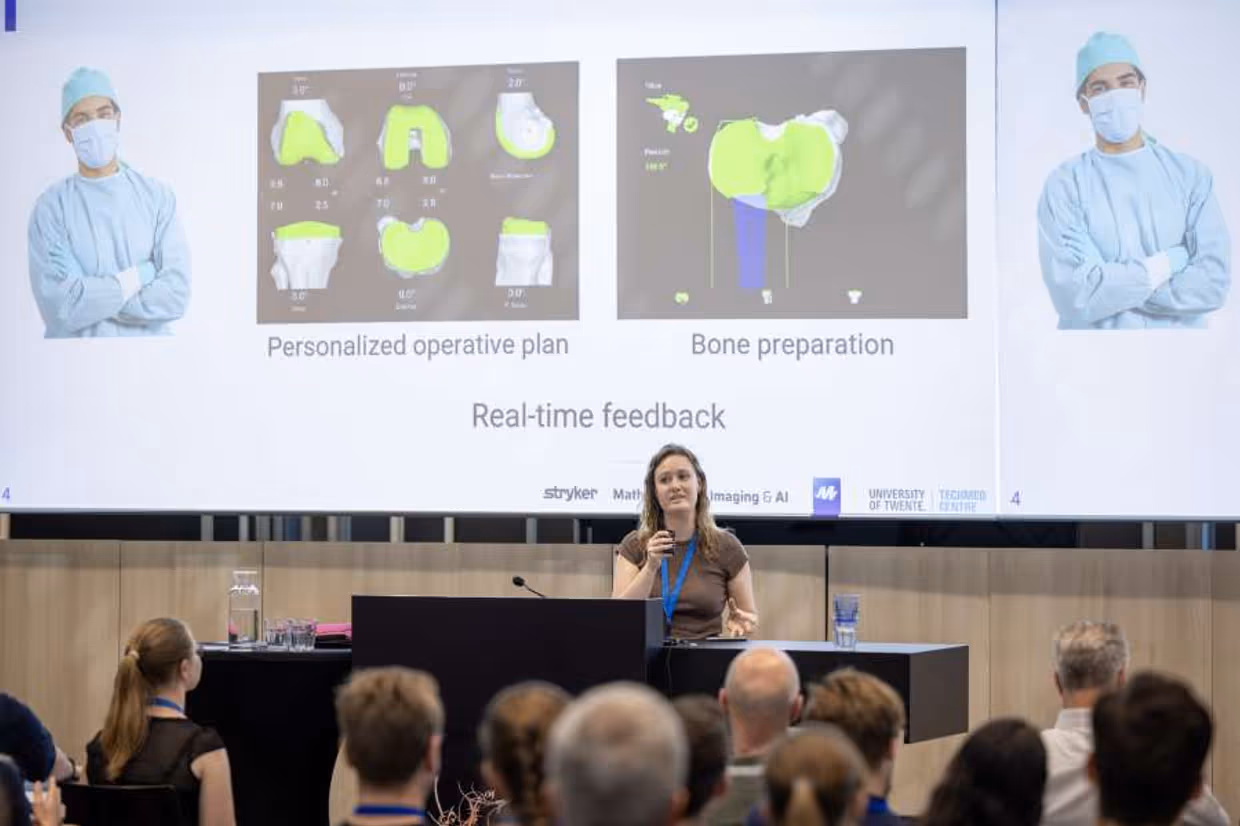Linda ten Klooster (EEMCS-MIA) presenting at the TechMed Research day 27 June 2024