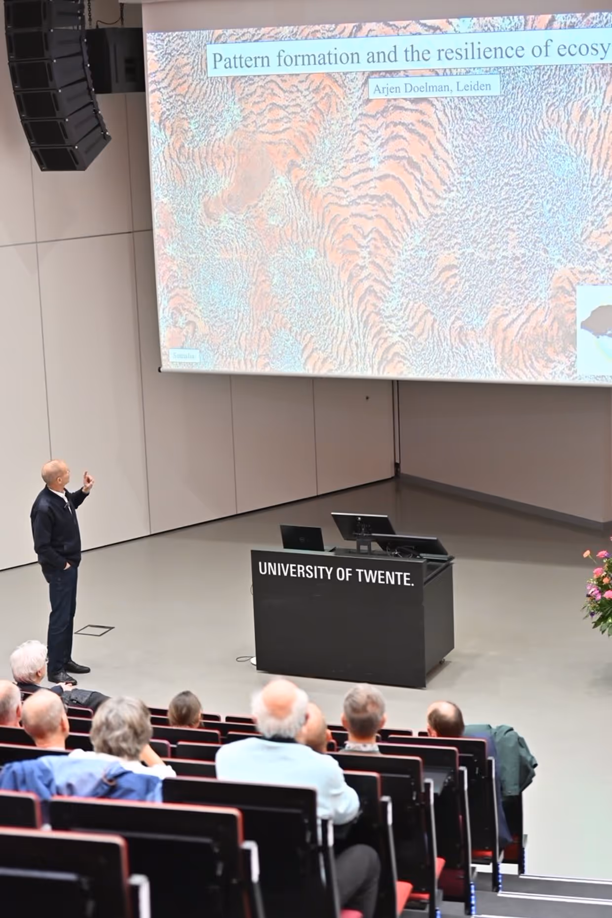 Prof. Arjen Doelman lecturing