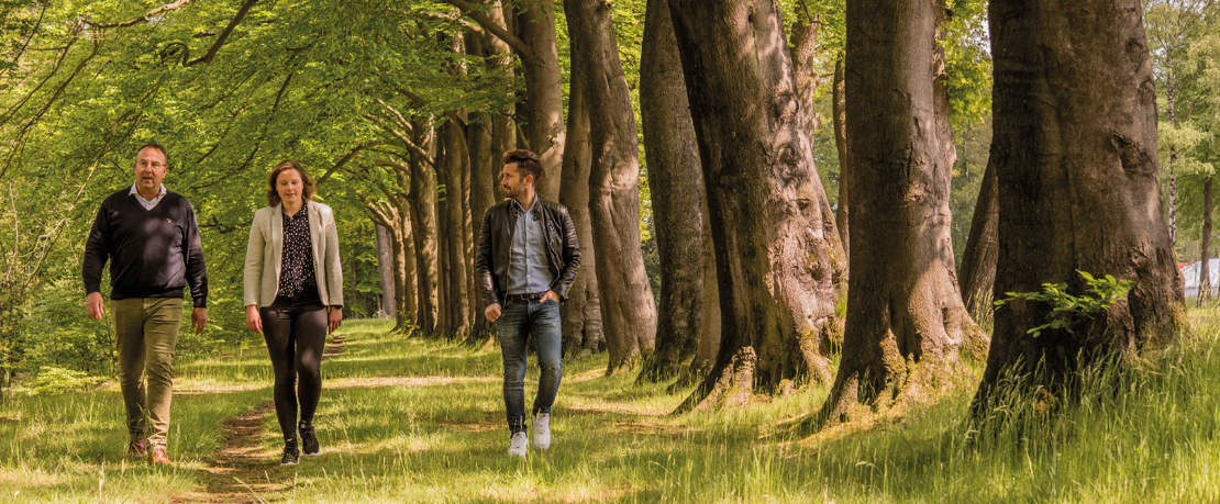 A person walking in a forest

Description automatically generated