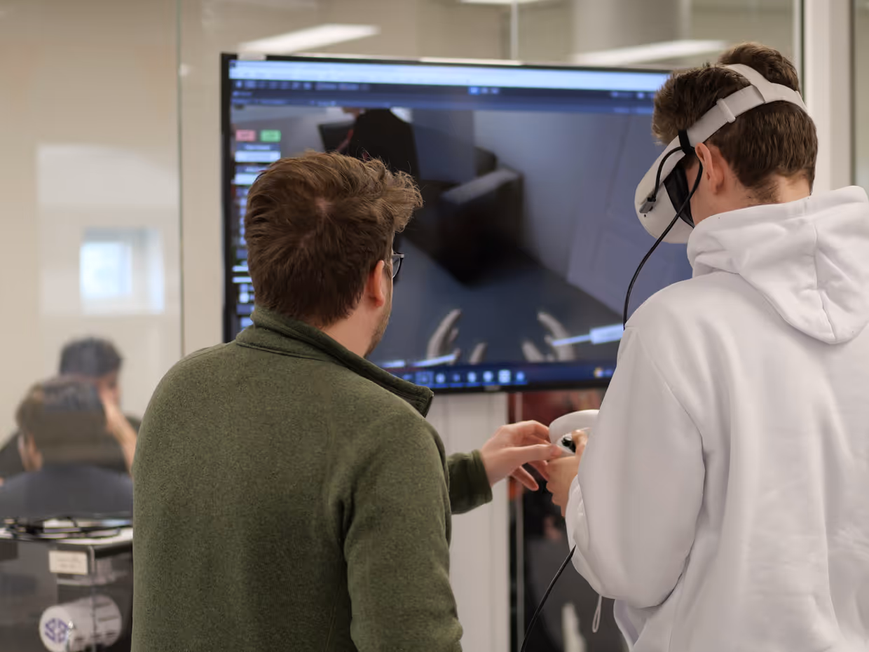 using vr at a demo