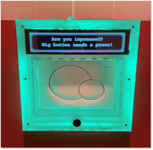 The Button Nudger intervention displaying one of its nudges.