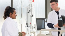 Students in an healthcare environment