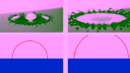 First images of the nano layer beneath a levitating droplet