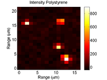 C:\Users\Frank\Documents\PhD backup\presentation\2014-08-13 ICORS\useable measurements\A2 FIB SEM Raman\A2 afterFIB polystyrene image.tif